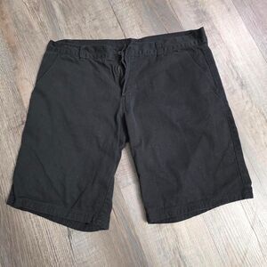 True Rock Mens Black Chino Shorts Size 40 Casual Flat Front